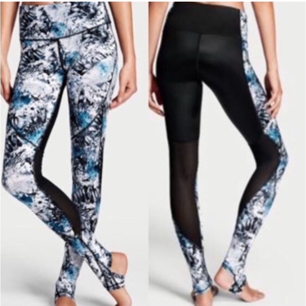 •Victoria’s Secret• RARE VSX High-Rise High-Gloss Yoga Stirrup Tight